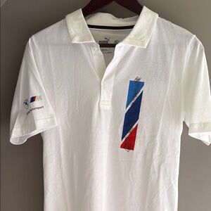 (NEW) Puma BMW Motorsport White Polo Shirt